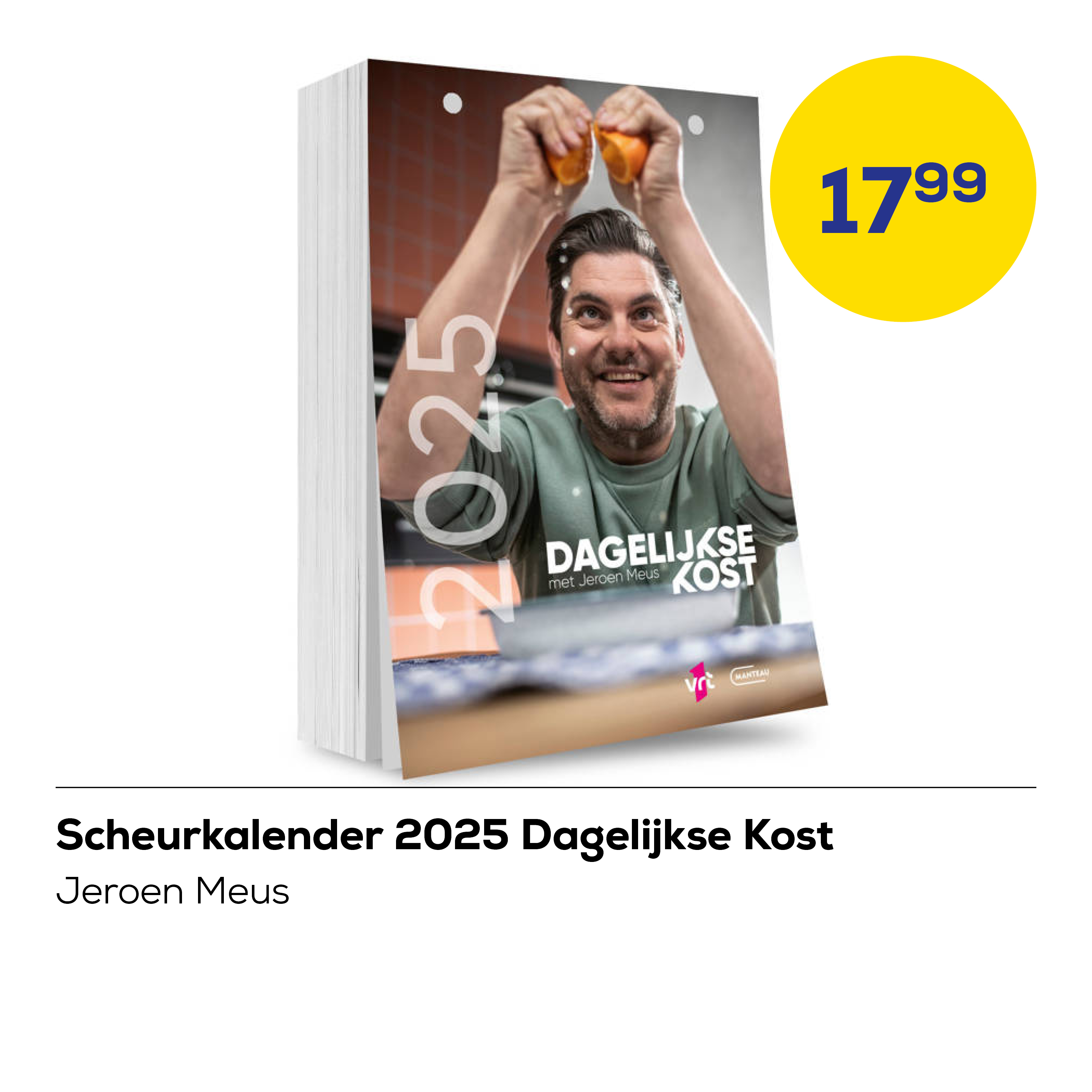 Scheurkalender 2025 Dagelijkse Kost Jeroen Meus Jeroen Meus